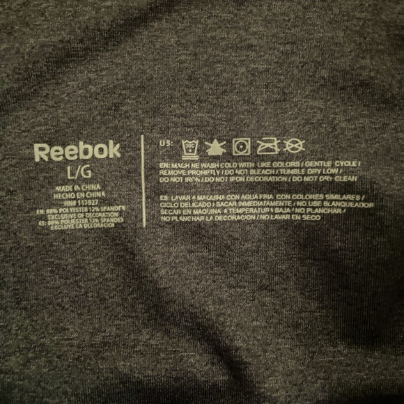 Large Charcoal Reebok Athletic Stretch Pants - Picture 3 of 3
